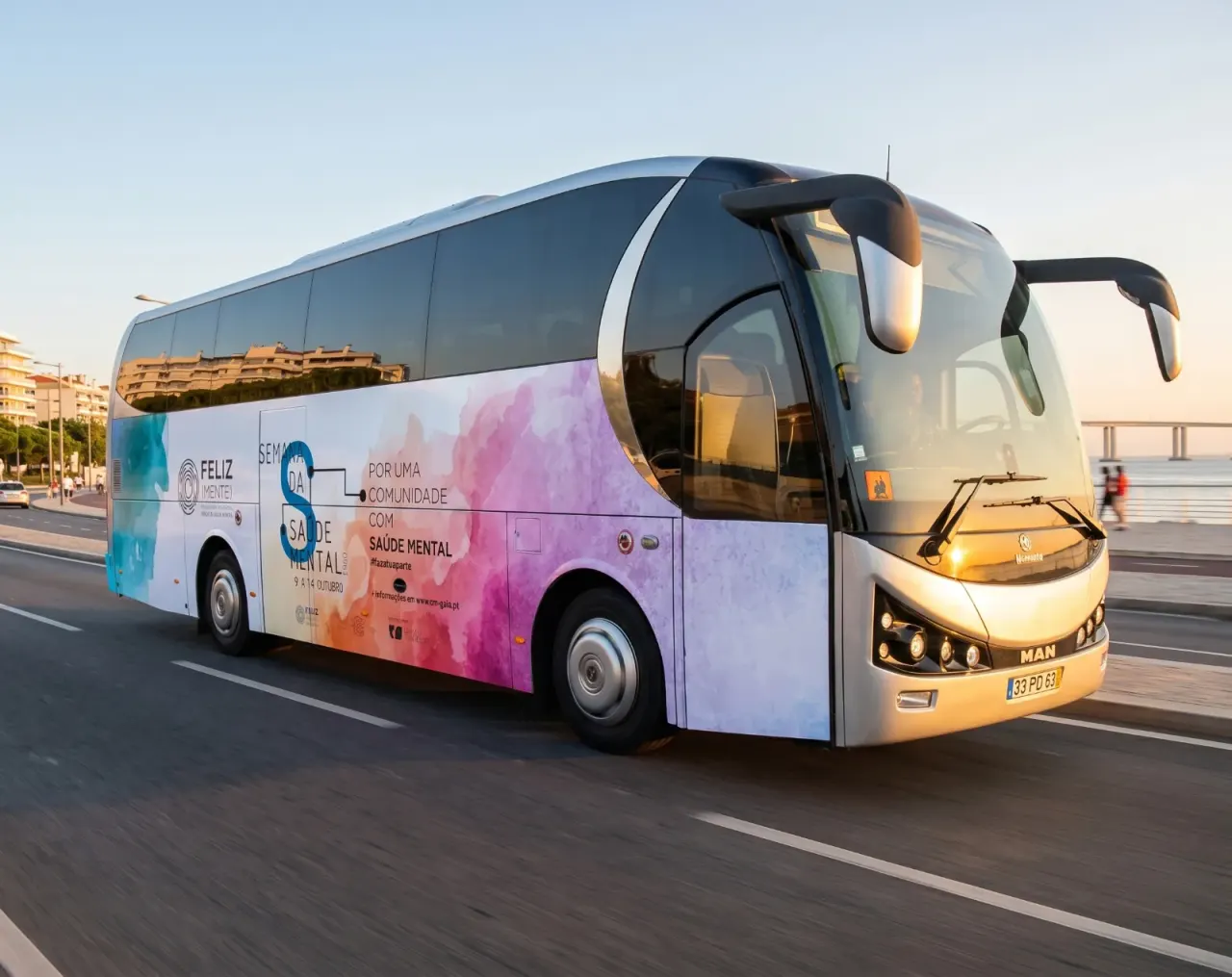 Autocarro — campanha Saúde Mental